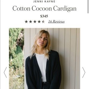 Jenni Kayne Cotton Cocoon Cardigan NWT Small Black